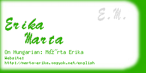erika marta business card